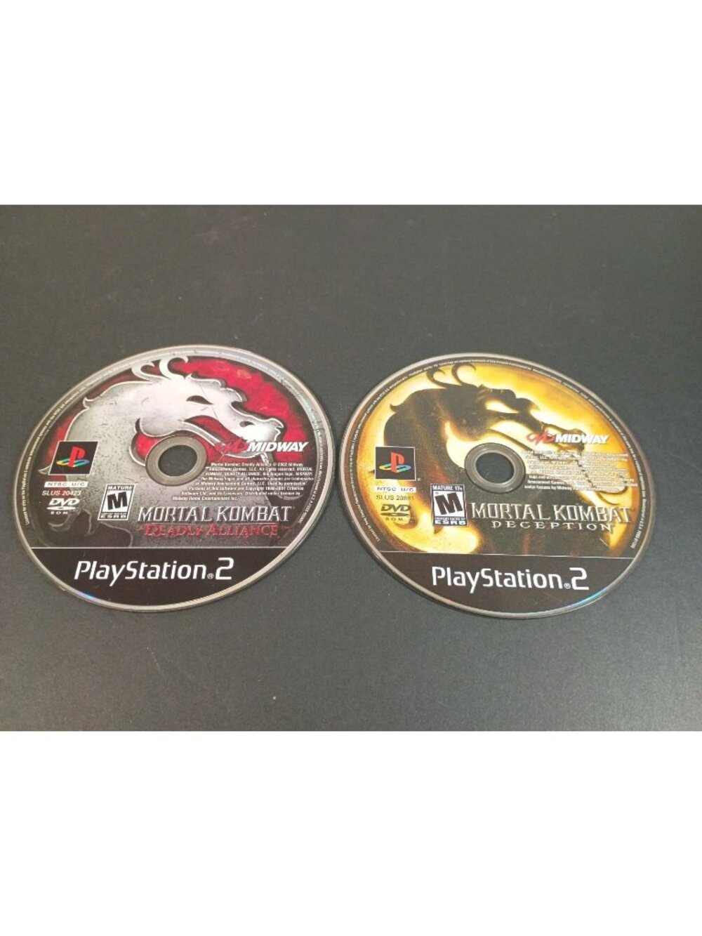 PS2 Mortal Kombat: Deadly Alliance And Deception Discs Only Untested